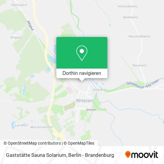 Gaststätte Sauna Solarium Karte