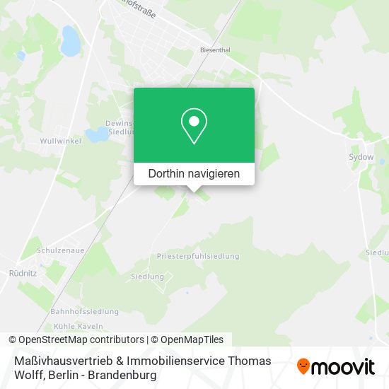 Maßivhausvertrieb & Immobilienservice Thomas Wolff Karte