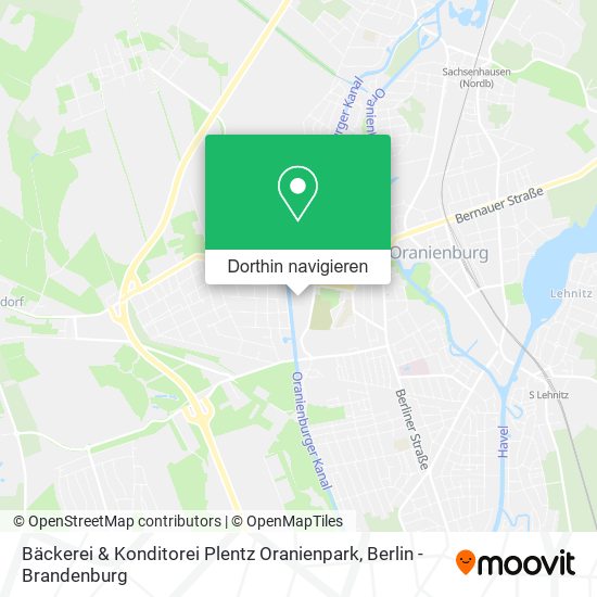 Bäckerei & Konditorei Plentz Oranienpark Karte
