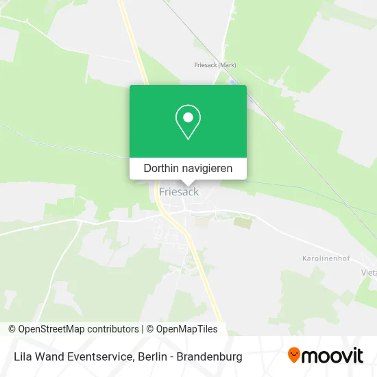 Lila Wand Eventservice Karte