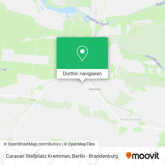 Caravan Stellplatz Kremmen Karte