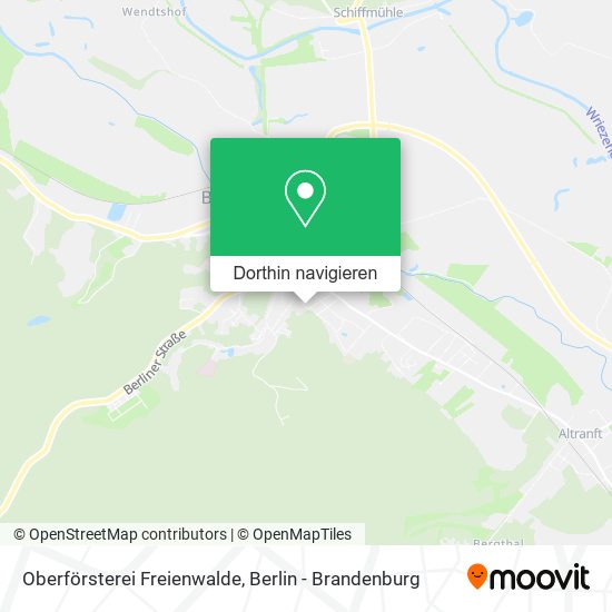 Oberförsterei Freienwalde Karte