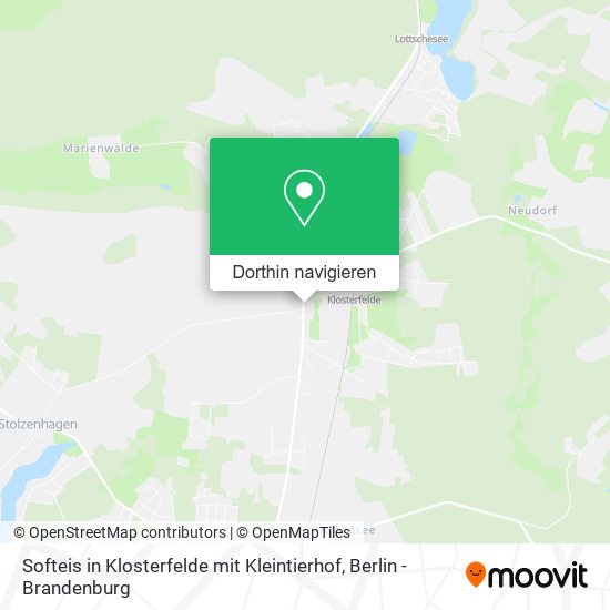 Softeis in Klosterfelde mit Kleintierhof Karte