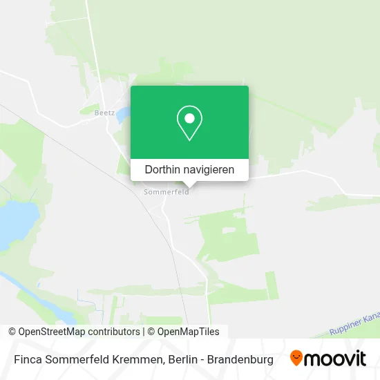 Finca Sommerfeld Kremmen Karte