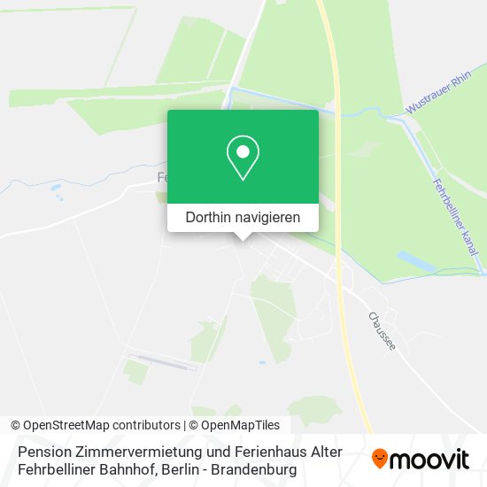 Pension Zimmervermietung und Ferienhaus Alter Fehrbelliner Bahnhof Karte