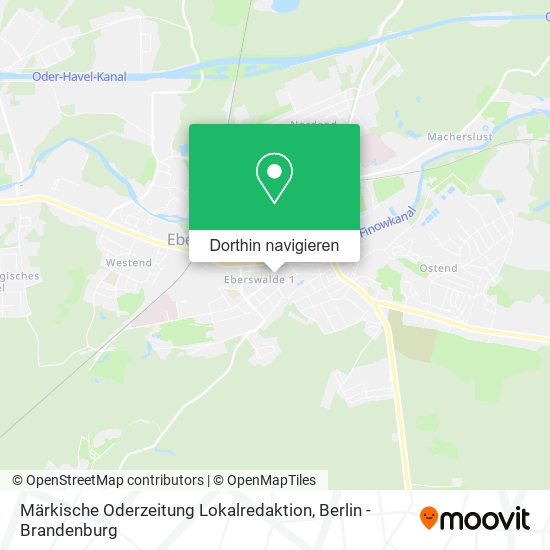 Märkische Oderzeitung Lokalredaktion Karte