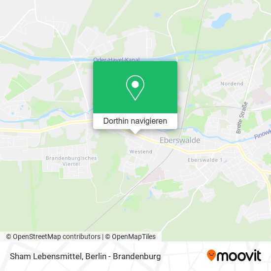 Sham Lebensmittel Karte