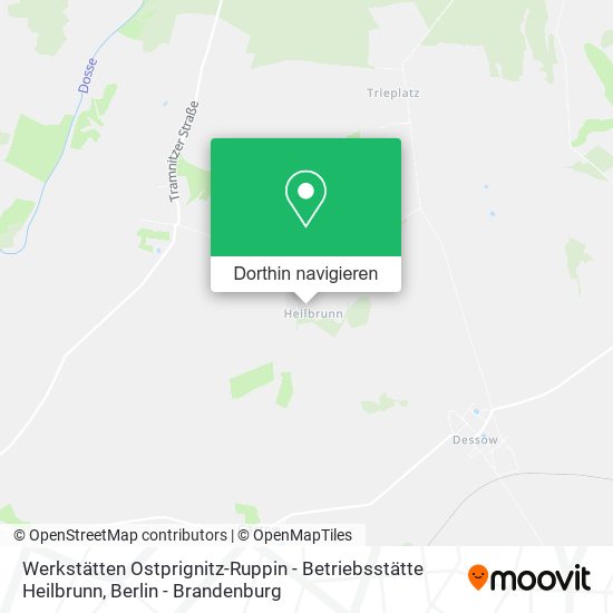 Werkstätten Ostprignitz-Ruppin - Betriebsstätte Heilbrunn Karte