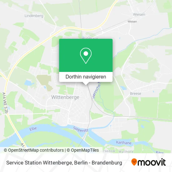 Service Station Wittenberge Karte