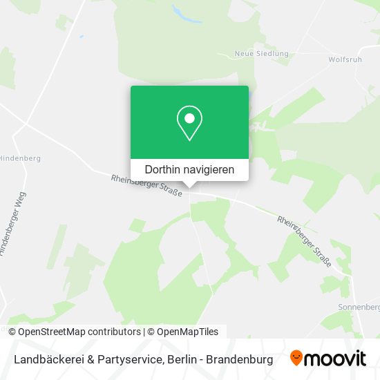 Landbäckerei & Partyservice Karte