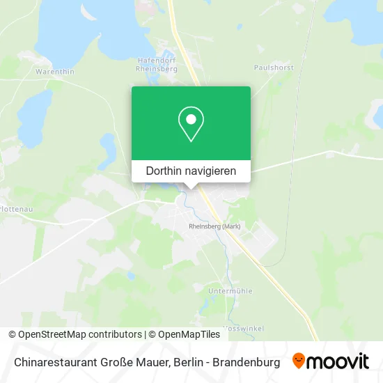 Chinarestaurant Große Mauer Karte