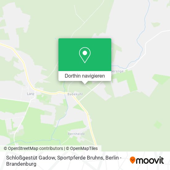 Schloßgestüt Gadow, Sportpferde Bruhns Karte