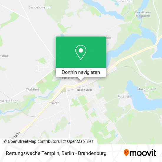 Rettungswache Templin Karte