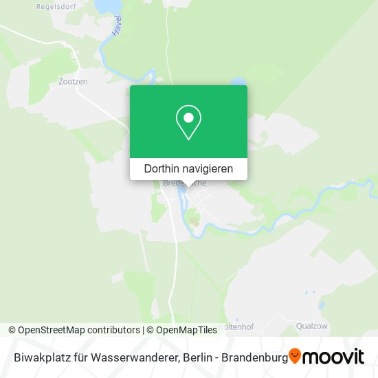 Biwakplatz für Wasserwanderer Karte