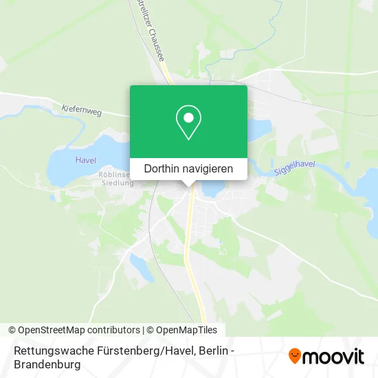 Rettungswache Fürstenberg / Havel Karte