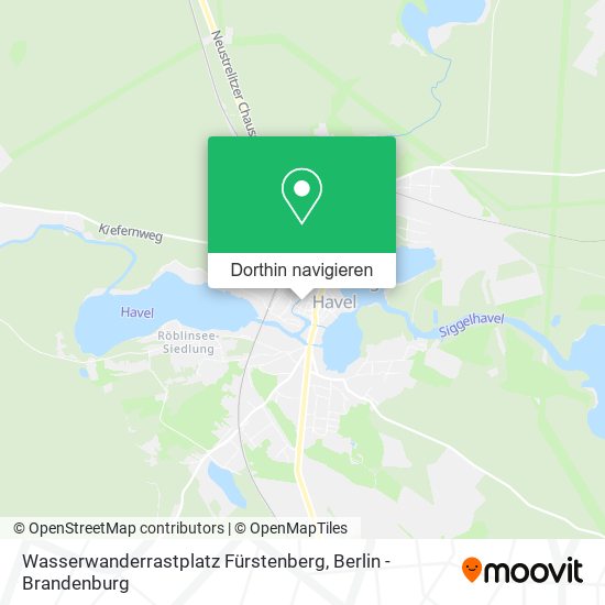 Wasserwanderrastplatz Fürstenberg Karte