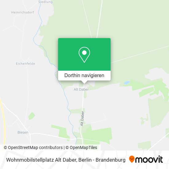 Wohnmobilstellplatz Alt Daber Karte