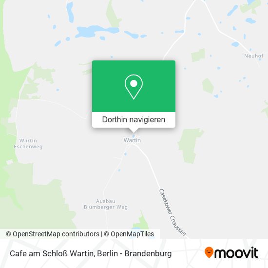 Cafe am Schloß Wartin Karte