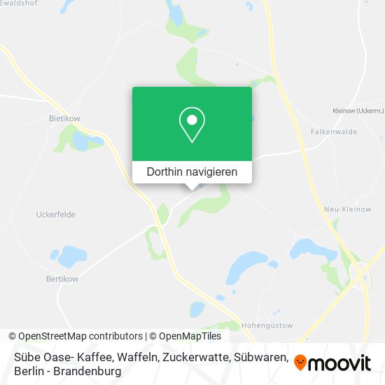 Sübe Oase- Kaffee, Waffeln, Zuckerwatte, Sübwaren Karte