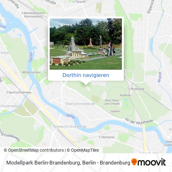 Modellpark Berlin-Brandenburg Karte