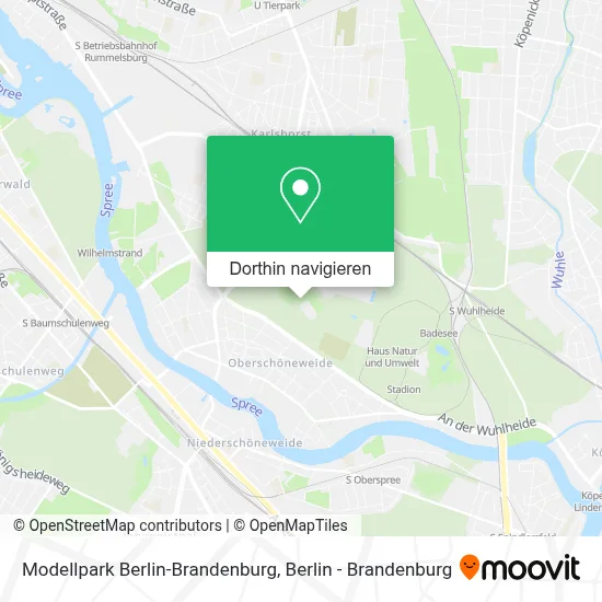 Modellpark Berlin-Brandenburg Karte