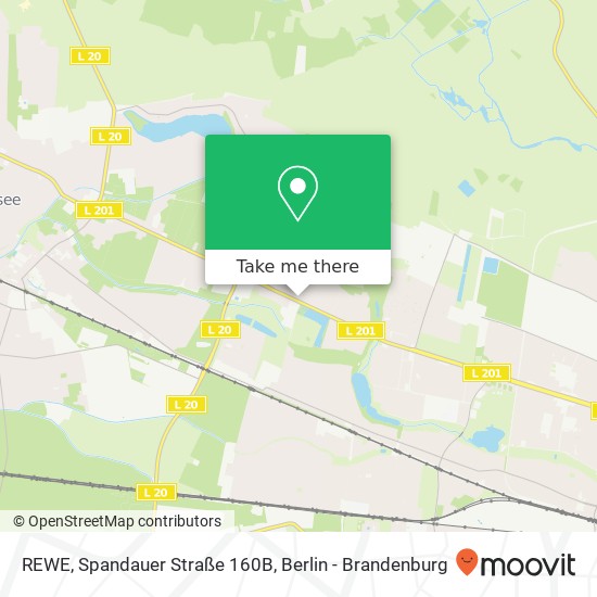 REWE, Spandauer Straße 160B Karte