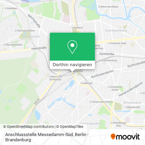 Anschlussstelle Messedamm-Süd Karte