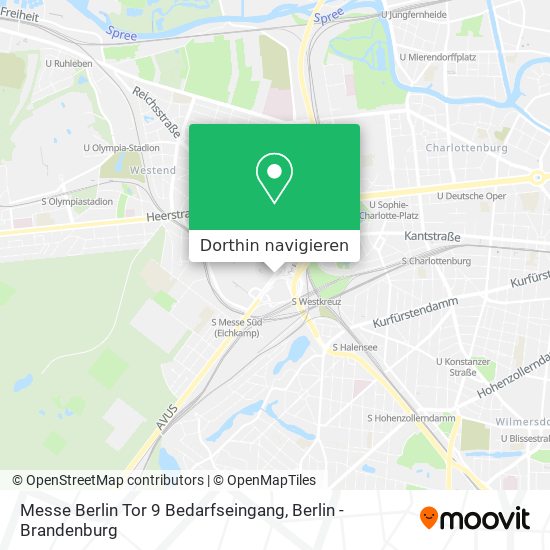 Messe Berlin Tor 9 Bedarfseingang Karte