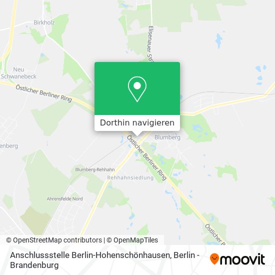 Anschlussstelle Berlin-Hohenschönhausen Karte