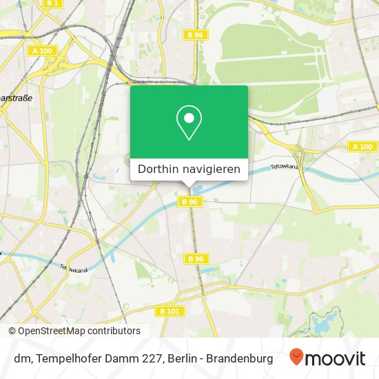 dm, Tempelhofer Damm 227 Karte