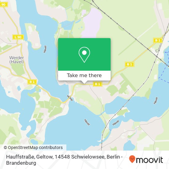 Hauffstraße, Geltow, 14548 Schwielowsee Karte
