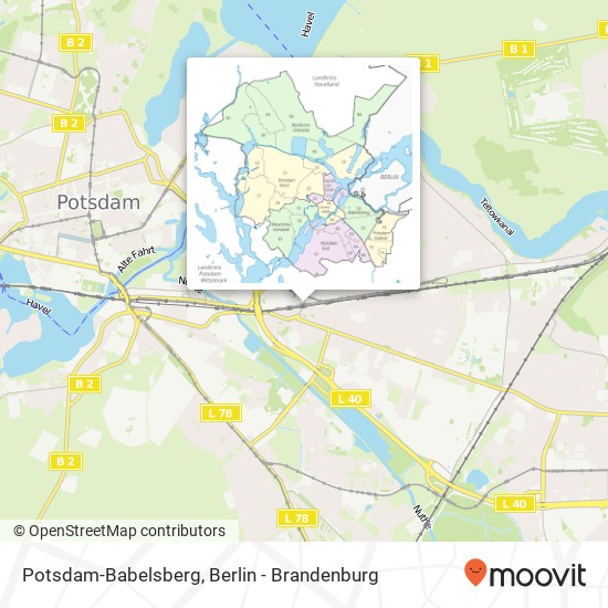 Potsdam-Babelsberg Karte