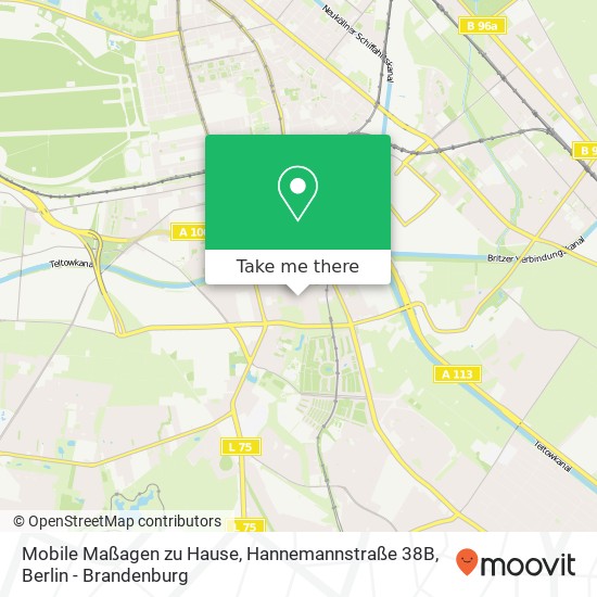 Mobile Maßagen zu Hause, Hannemannstraße 38B Karte