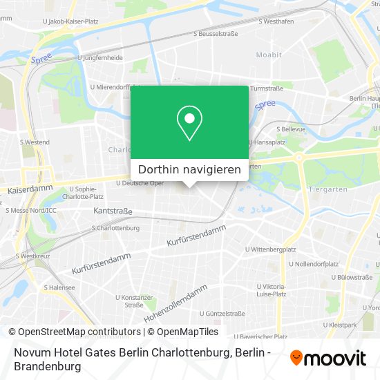 Novum Hotel Gates Berlin Charlottenburg Karte