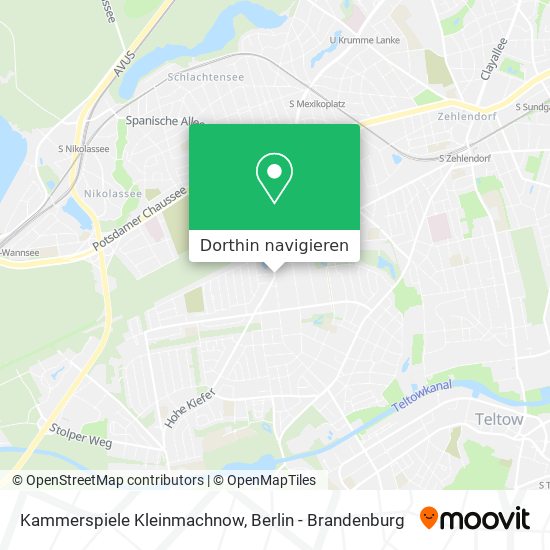 Kammerspiele Kleinmachnow Karte