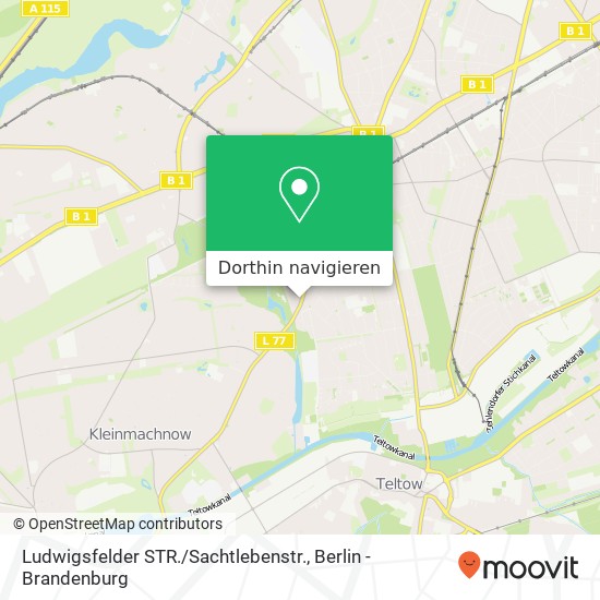 Ludwigsfelder STR. / Sachtlebenstr. Karte