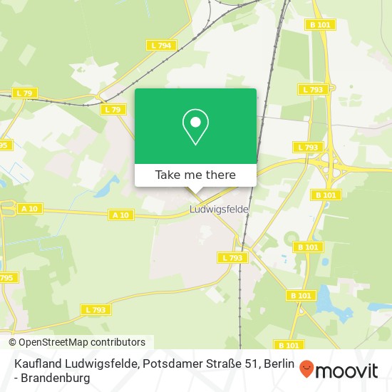 Kaufland Ludwigsfelde, Potsdamer Straße 51 Karte