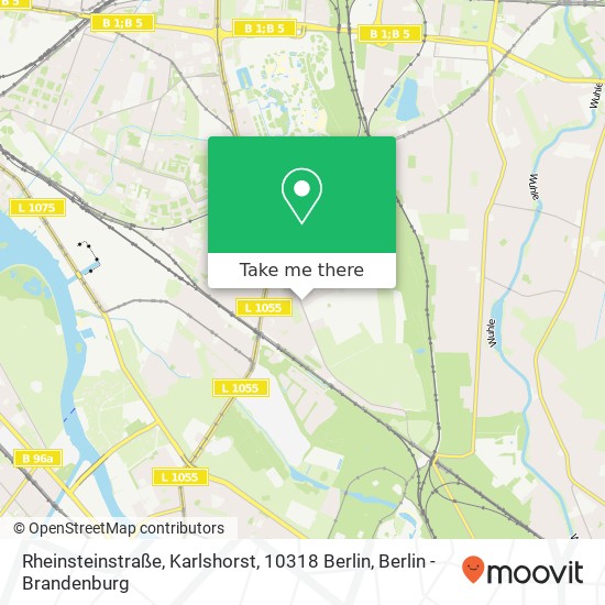 Rheinsteinstraße, Karlshorst, 10318 Berlin Karte