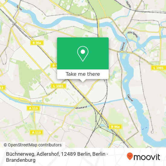 Büchnerweg, Adlershof, 12489 Berlin Karte