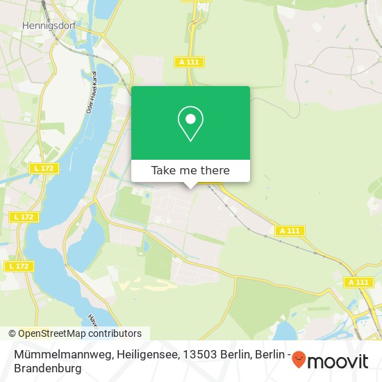 Mümmelmannweg, Heiligensee, 13503 Berlin Karte