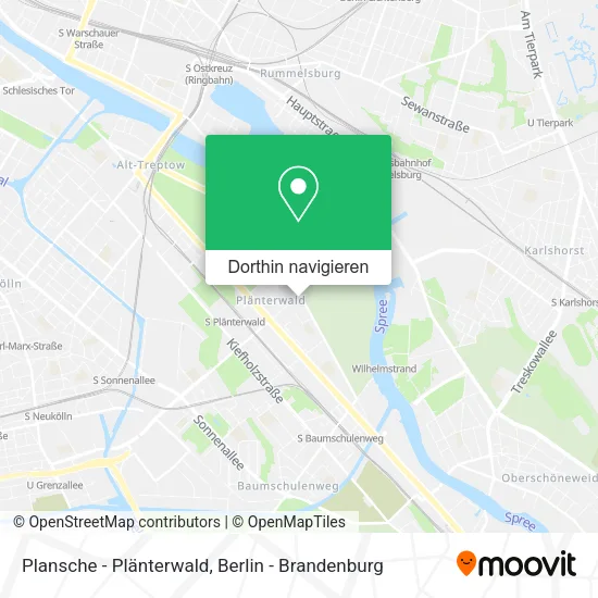 Plansche - Plänterwald Karte