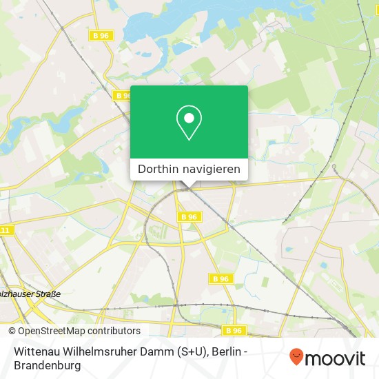 Wittenau Wilhelmsruher Damm (S+U) Karte