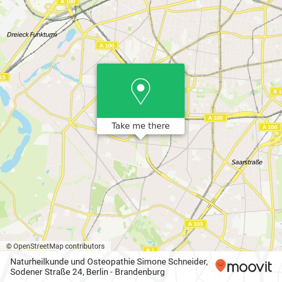 Naturheilkunde und Osteopathie Simone Schneider, Sodener Straße 24 Karte