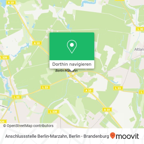 Anschlussstelle Berlin-Marzahn, 15345 Altlandsberg Karte