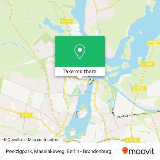 Poelzigpark, Maselakeweg Karte