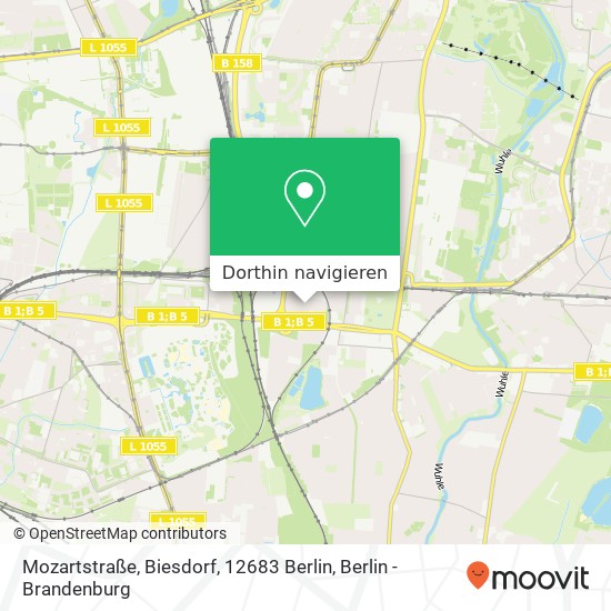 Mozartstraße, Biesdorf, 12683 Berlin Karte