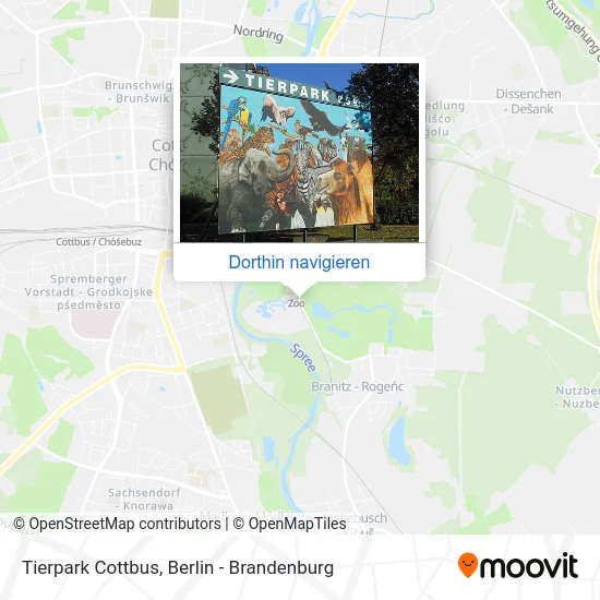 Tierpark Cottbus Karte