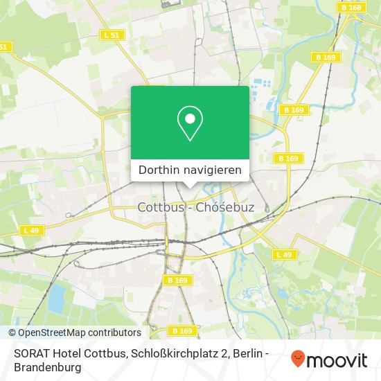SORAT Hotel Cottbus, Schloßkirchplatz 2 Karte
