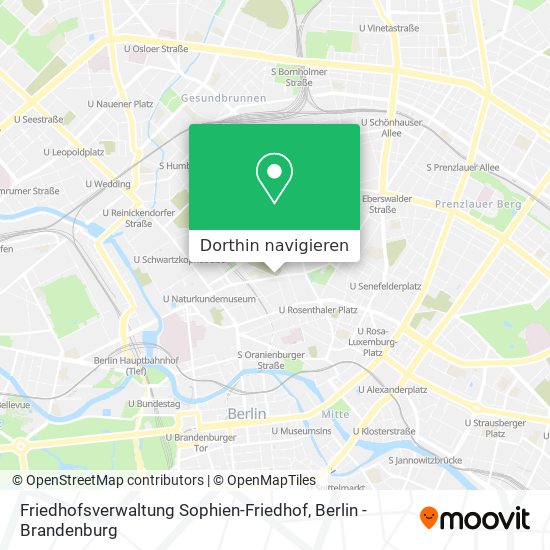 Friedhofsverwaltung Sophien-Friedhof Karte