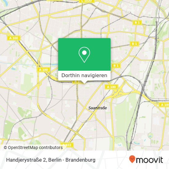 Handjerystraße 2, Friedenau, 12159 Berlin Karte